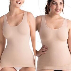 Shapermint Essentials All Day Every Day Tank Cami Tan Womens Large NEW Shapewear